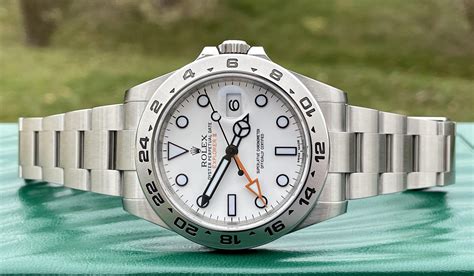 rolex white dial explorer|rolex explorer ii polar price.